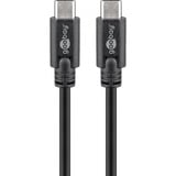 goobay USB-C Sync & Charge Super Speed, Câble Noir, 3 mètres