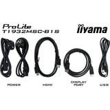 iiyama ProLite T1932MSC-B1S 19" Moniteur tactile Noir, 1x DisplayPort, 1x HDMI, 1x VGA