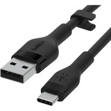 Belkin BOOSTCHARGE PRO Flex USB-C/USB-C, Câble Noir, 2 mètres