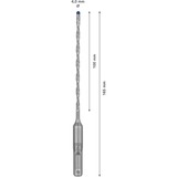 Bosch SDS plus-7X 1 pièce(s), Perceuse Marteau perforateur, 4 mm, 165 mm, Brique, Béton, Ciment dur, Pierre naturelle, Grès, pierre, 10 cm, SDS Plus