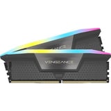 Corsair Vengeance RGB 64 Go DDR5-5600 (2x 32 Go) mémoire vive Gris, CMH64GX5M2D5600Z40, L’UDIMM, XMP, EXPO