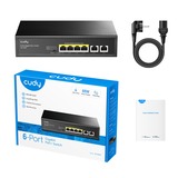 Cudy 6-Port Gigabit PoE+ Switch Noir