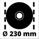 Einhell TE-AG 230 2350W 6500tr/min 230mm 6010g meuleuse d'angle Rouge/Noir, 6500 tr/min, Noir, Rouge, Argent, M14, 92,4 dB, 3 dB, 103,4 dB