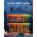 Govee Icicle Lights, 10 mètres, Lampe Blanc, Matter
