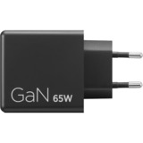 Lenovo 65W Dual USB-C GaN chargeur Noir, 2x USB-C, Power Delivery
