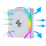 Lian Li UNI FAN SL120 Wireless, Ventilateur de boîtier Blanc, 3 pièces, connecteur de ventilateur PWM à 4 broches
