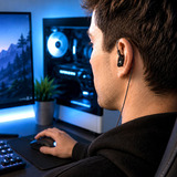 Sharkoon Stealthbite IEM  écouteurs in-ear Noir, Pc, USB-A, UBS-C, 3,5 mm
