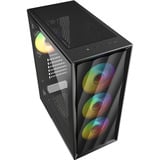 Sharkoon VK4 ARGB boîtier midi tower Noir | 2x USB-A | RGB | Verre Trempé