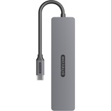 Sitecom 7 en 1 USB-C Power Delivery Multiport Adapter, Station d'accueil Gris