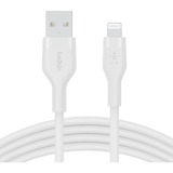 Belkin BOOSTCHARGE Flex câble USB-A avec connecteur Lightning Blanc, 1 m