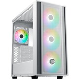 Cooler Master MasterBox 600 boîtier midi tower Blanc | 2x USB-A | 1x USB-C | RGB | Verre Trempé