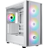 Cooler Master MasterBox 600 boîtier midi tower Blanc | 2x USB-A | 1x USB-C | RGB | Verre Trempé