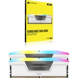 Corsair 64 Go DDR5-6000 Kit, Mémoire vive Blanc, CMH64GX5M2B6000C40W, Vengeance RGB, XMP 3.0