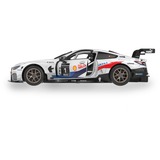 Jamara BMW M8 GTE, Voiture télécommandée Blanc/Noir, Voiture de course sur circuit, 1:18, 8 an(s), 500 g