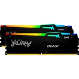 Kingston FURY 64 Go DDR5-6400 Kit, Mémoire vive Noir, KF564C32BBEAK2-64, Beast RGB, XMP, EXPO