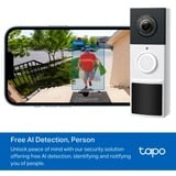 TP-Link Tapo D210, Lame Noir, Blanc, IP65, 150°, IR, Mur, Tapo Care Cloud Storage Services