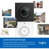 TP-Link Tapo D210, Lame Noir, Blanc, IP65, 150°, IR, Mur, Tapo Care Cloud Storage Services