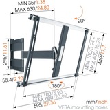 Vogels THIN 545 ExtraThin Support TV, Support mural Noir, 40-65"