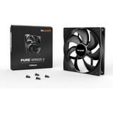 be quiet! Pure Wings 3 ventilateur de boîtier Noir, 140 x 140 x 25 mm, Ventilateur, 14 cm, 1200 tr/min, 97,5 m³/h, Noir