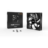 be quiet! Pure Wings 3 ventilateur de boîtier Noir, 140 x 140 x 25 mm, Ventilateur, 14 cm, 1200 tr/min, 97,5 m³/h, Noir