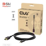 Club 3D Club USB-C® to DisplayPort? 2.1 DP54 Cab, Câble Noir
