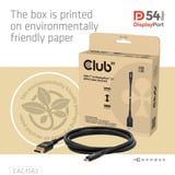 Club 3D Club USB-C® to DisplayPort? 2.1 DP54 Cab, Câble Noir