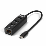 Club 3D USB-C 5 Gbps vers 3 ports USB Type-A + Gigabit Ethernet, Station d'accueil Noir
