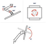 Ergotron Ergotron LX Pro - Mounting kit wh, Support de moniteur Blanc