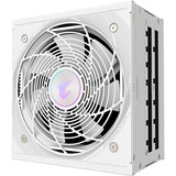 GIGABYTE GP-AE1000PM PG5 ICE alimentation  modulaire 1000 watt Blanc, 1x 12VHPWR, 6x PCIe, 80 PLUS Platinum, Conception entièrement modulaire, Ventilateur de 120 mm, Compatible ATX 3.0, Prise EU, 1000 W, 100 - 240 V, 50/60 Hz, 15 - 6.5 A, Actif, 125 W