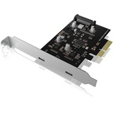 ICY BOX IB-PCI1902-C31 carte et adaptateur d'interfaces Interne USB 3.2 Gen 2 (3.1 Gen 2), Contrôleur PCIe, USB 3.2 Gen 2 (3.1 Gen 2), PCI 3.0, SATA 15 broches, Noir, Argent, Chine