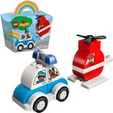 LEGO DUPLO My First 10957 L'hélicoptère des Pompiers et la Voiture de Police, Jouets de construction Jeu de construction, Garçon/Fille, 1,5 an(s), Plastique, 14 pièce(s), 220 g