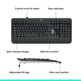 Logitech MK540 Advanced set de bureau sans fil Gris foncé, Layout EU (QWERTY), 1000 dpi