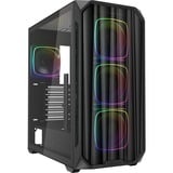 Sharkoon AK5M RGB boîtier midi tower Noir | 2x USB-A | 1x USB-C | RGB | Window