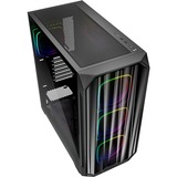 Sharkoon AK5M RGB boîtier midi tower Noir | 2x USB-A | 1x USB-C | RGB | Window