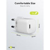 goobay Chargeur rapide USB-C PD GaN Nano (20 W) Blanc, 1x USB-C, Power Delivery 3.0