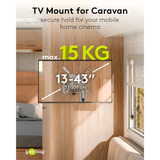 goobay Goobay TV Wall Mount Caravan sl 33-109, Support mural Argent