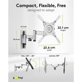 goobay Support mural TV Caravan FULLMOTION (M), 13 à 43 pouces Argent