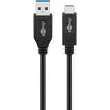 goobay USB-A > USB-C, Câble Noir, 0,5 mètre
