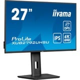 iiyama ProLite XUB2792UHSU-B6 27" 4K Ultra HD Moniteur Noir (Mat), 1x DisplayPort, 1x HDMI, 1x USB-C, 3x USB-A