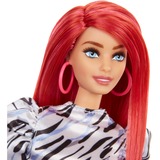 Barbie Fashionistas - Robe noire et blanche, Poupée 