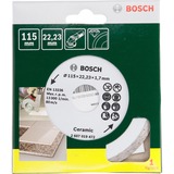 Bosch 2607019472 Disque de coupe Disque de coupe, Granit, Marbre, pierre, Carrelage, Bosch, 2,22 cm, 11,5 cm, 1,7 mm