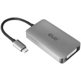 Club 3D USB 3.2 Gen1 type-C vers DVI-D Version HDCP, Adaptateur Gris/Noir