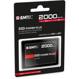 Emtec X150 Power Plus, 2 To SSD Noir, ECSSD2TX150, SATA/600, 3D NAND