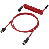 HyperX Coiled Cable, USB-C, Câble Rouge/Noir, 1,2 m