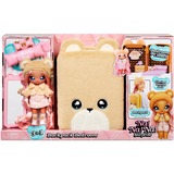 MGA Entertainment Na! Na! Na! Surprise 3-in-1 Backpack Bedroom Series 2 Playset - Sarah Snuggles (Teddy Bear), Poupée 