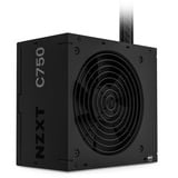 NZXT , 750 Watt alimentation  Noir