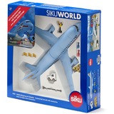 SIKU Monde - Avion avec accessoires, Modèle réduit de voiture Bleu clair, 5402