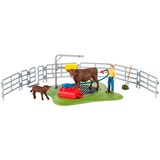 Schleich Farm World Station de lavage pour vaches, Figurine 3 an(s), Multicolore