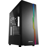Sharkoon RGB Slider, Moyen tour Noir, USB-A 2.0, 2x USB-A 3.2 (5 Gbit/s), Audio, Window-kit