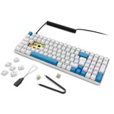 Sharkoon SKILLER SGK50 S2 PBT RGB clavier gaming mécanique Blanc, Layout BE (AZERTY), Gateron G Pro 3.0 Yellow, 96%, Hot-swappable